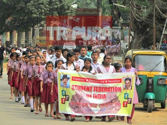 CPI-M goons dominate schools, force students to boycott classes : Lack of teachers hits Quality of Education at South Tripura CPI-M goons dominate schools, force students to boycott classes : Lack of teachers hits Quality of Education at South Tripura